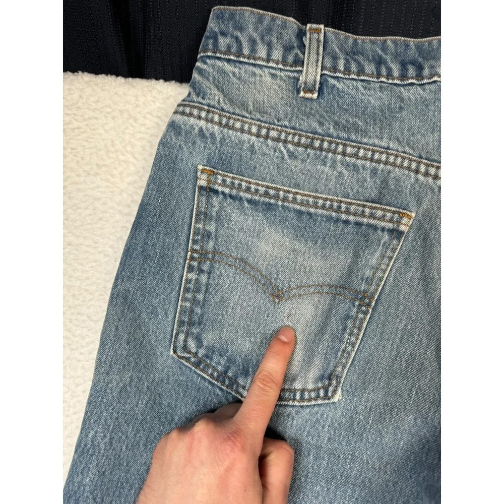 Levi's Jeans Mens 36 Fits 34x29 Blue 509-0217 Denim Orange Tab